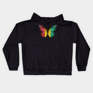 Guinean Flag  Butterfly - Gift for Guinean From Guinea Kids Hoodie